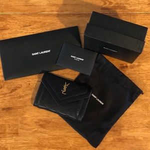 Saint Laurent - Gaby Quilted Leather Envelope Wallet